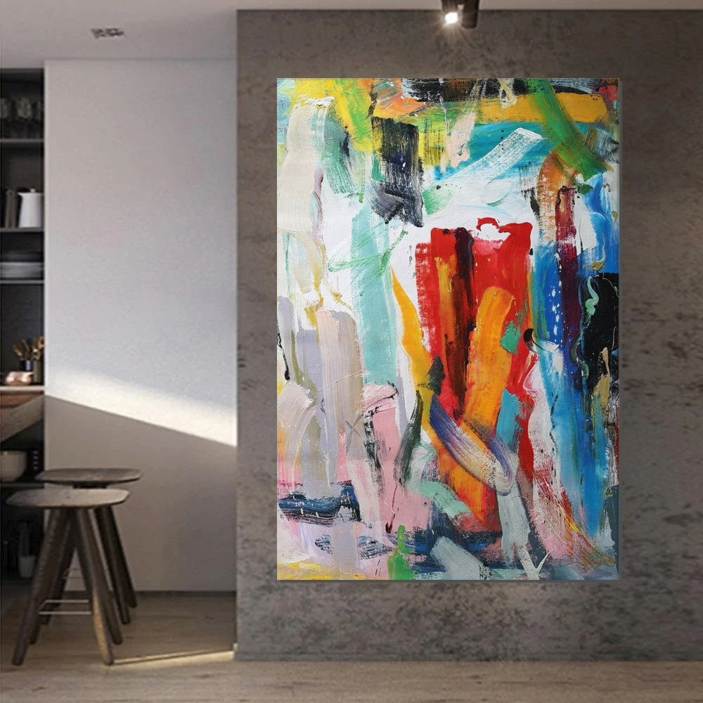 Modern Contemporary Artwork, Buy Paintings Online, Colorful Abstract Acrylic Paintings for Living Room, Heavy Texture Canvas Art, Impasto Wall Art Paintings